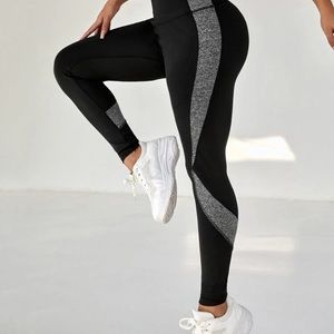Wide band high waist sports leggings